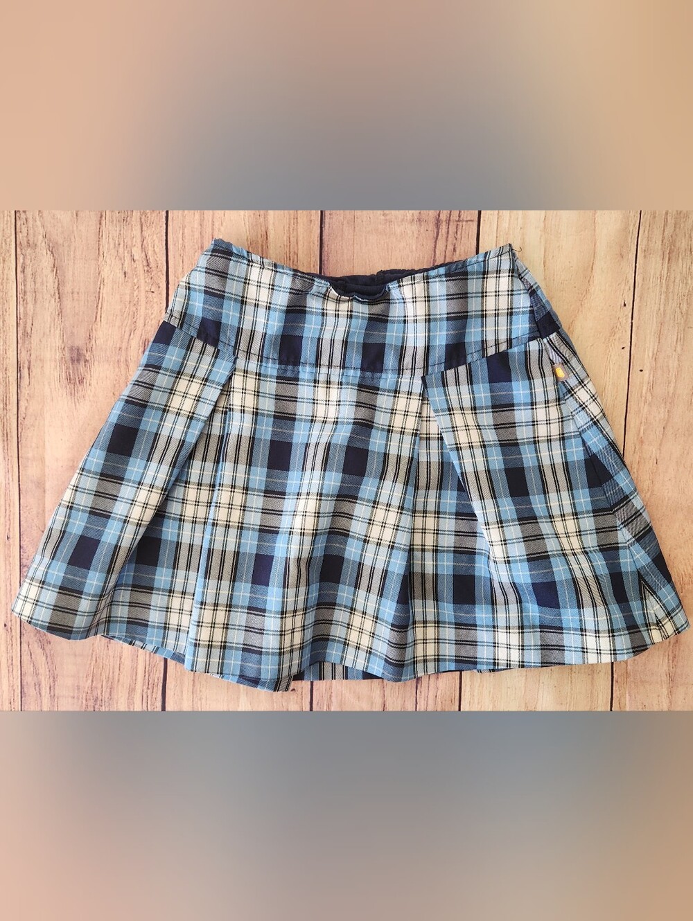 School Uniform DENNIS Girls Uniform Plaid Skort Blue Size G7